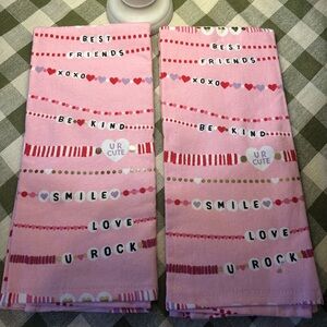 Pink Friendship Themed Towels